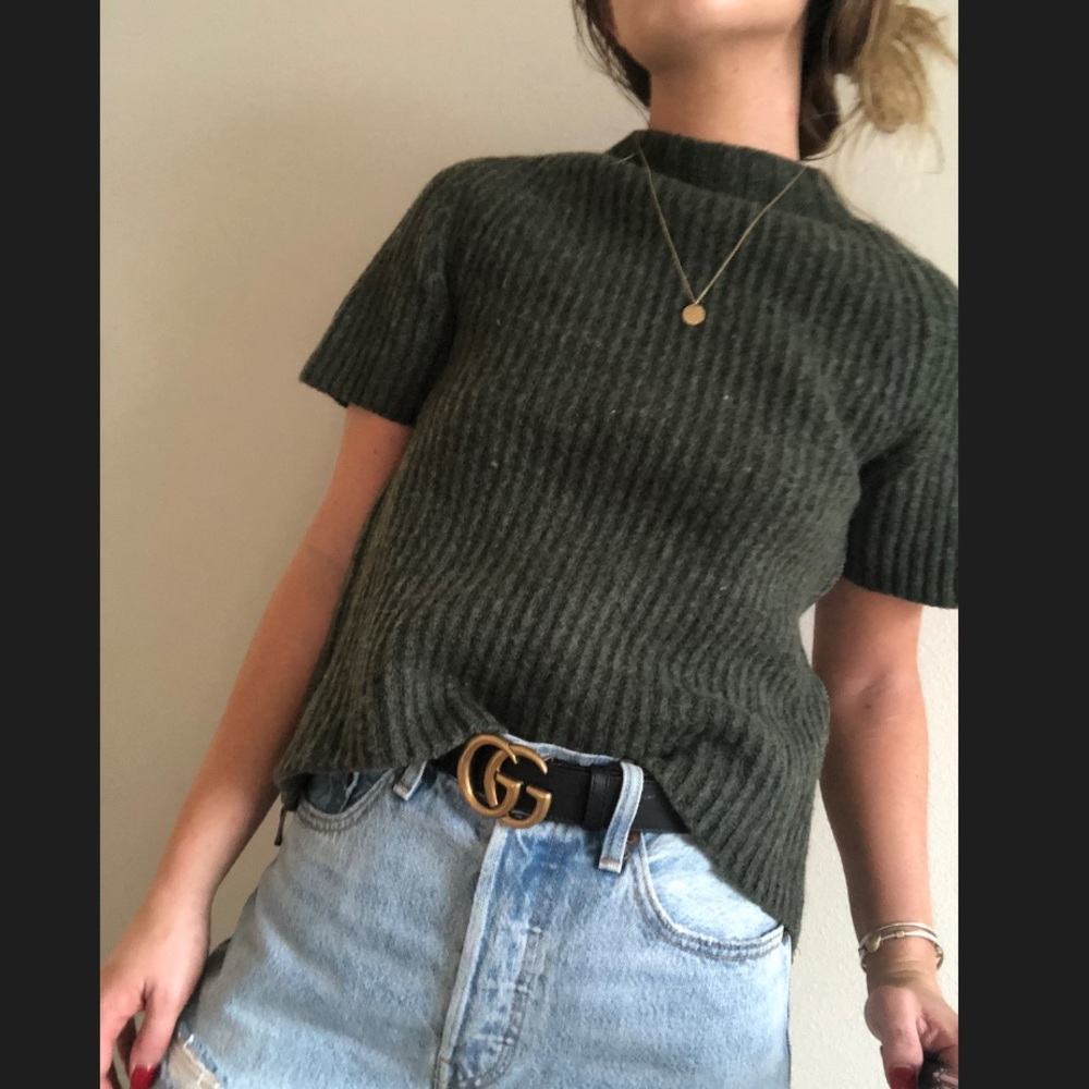 Lucky brand short sleeve wool sweater XS